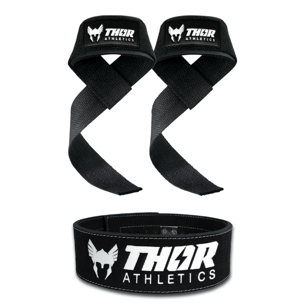 Lifting Straps + Lifting Belt | Zwart
