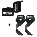 Lifting Straps + Wrist Wraps | Zwart